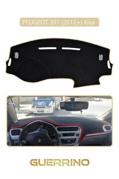 Guerrino  PEUGEOT 301 (2012+) TORPİDO KORUMA HALISI BEJ KENAR ürün görseli