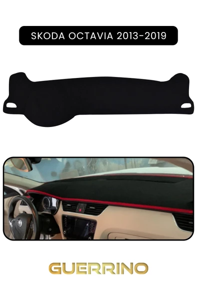 Guerrino SKODA Octavia (2013-2019)TORPİDO KORUMA HALISI SİYAH KENAR