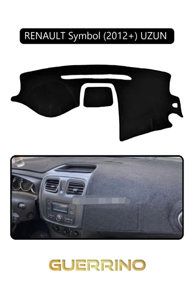 Guerrino  RENAULT Symbol (2012+) UZUN TORPİDO KORUMA HALISI SİYAH KENAR ürün görseli