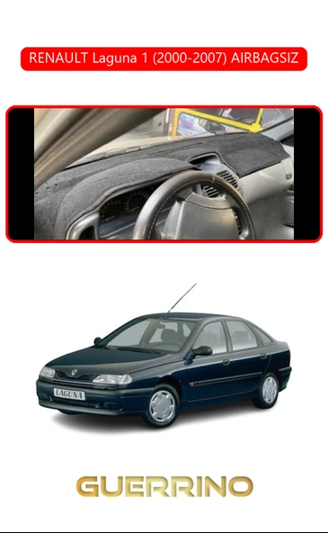 Guerrino  RENAULT Laguna 1 (2000-2007) AIRBAGSIZTORPİDO KORUMA HALISI KIRMIZI KENAR ürün görseli