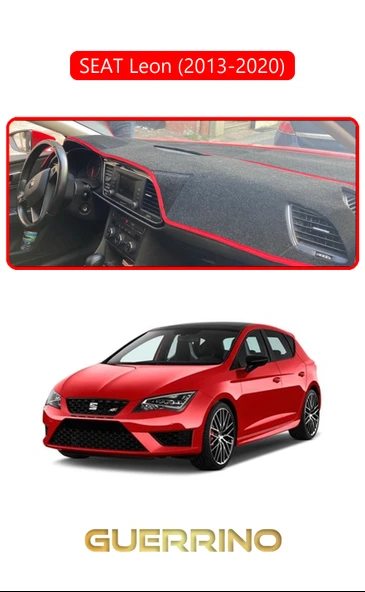 Guerrino  SEAT Leon (2013-2020)TORPİDO KORUMA HALISI KIRMIZI KENAR ürün görseli
