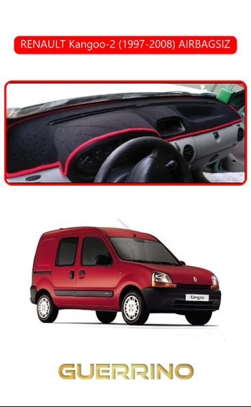 Guerrino  RENAULT Kangoo-2 (1997-2008) AIRBAGSIZTORPİDO KORUMA HALISI KIRMIZI KENAR ürün görseli