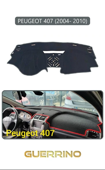 Guerrino  PEUGEOT 407 (2004- 2010)TORPİDO KORUMA HALISI GRİ KENAR ürün görseli