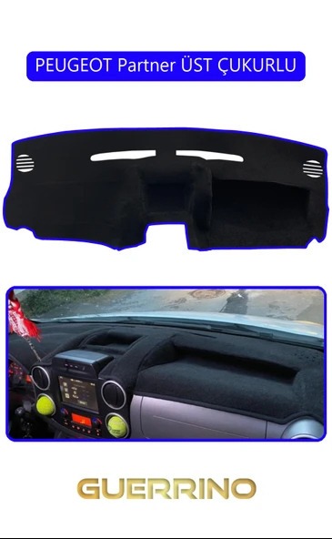 Guerrino  PEUGEOT Partner ÜST ÇUKURLUTORPİDO KORUMA HALISI MAVİ KENAR ürün görseli