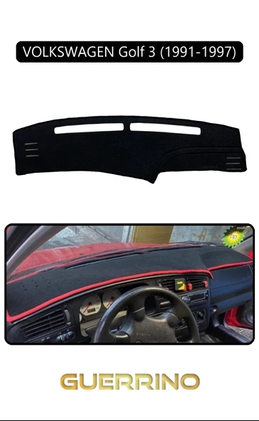 Guerrino  VOLKSWAGEN Golf 3 / Vento / Jetta (1991-1997)TORPİDO KORUMA HALISI SİYAH KENAR ürün görseli