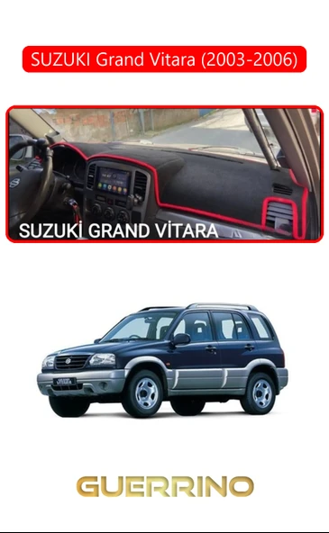 Guerrino  SUZUKI Grand Vitara (2003-2006) TORPİDO KORUMA HALISI KIRMIZI KENAR ürün görseli