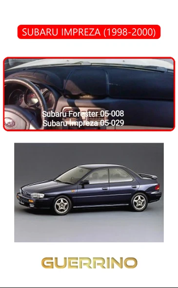 Guerrino  SUBARU IMPREZZA (1998-2000)TORPİDO KORUMA HALISI KIRMIZI KENAR ürün görseli