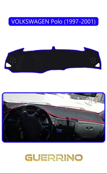 Guerrino  VOLKSWAGEN Polo (1997-2001)TORPİDO KORUMA HALISI MAVİ KENAR ürün görseli