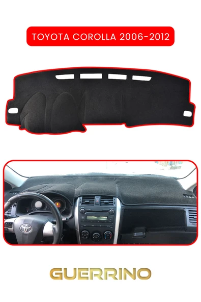 Guerrino  TOYOTA Corolla (2006-2012) TORPİDO KORUMA HALISI KIRMIZI KENAR ürün görseli