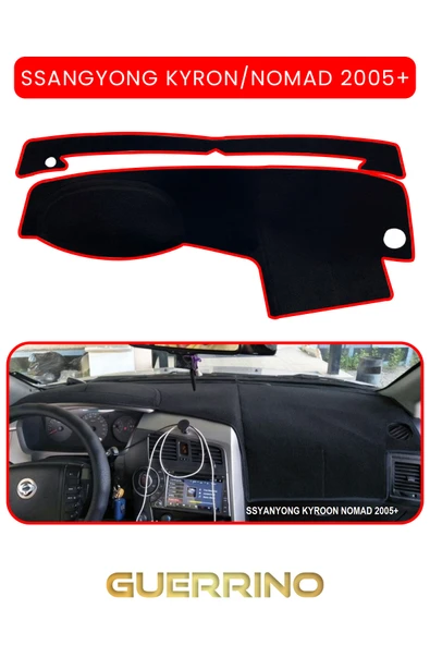 Guerrino  SSANGYONG Kyron / Nomad (2005+) ;TORPİDO KORUMA HALISI KIRMIZI KENAR ürün görseli