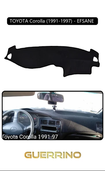 Guerrino  TOYOTA Corolla (1991-1997) - EFSANE TORPİDO KORUMA HALISI SİYAH KENAR ürün görseli