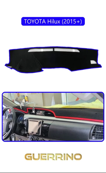 Guerrino  TOYOTA Hilux (2015+)TORPİDO KORUMA HALISI MAVİ KENAR ürün görseli