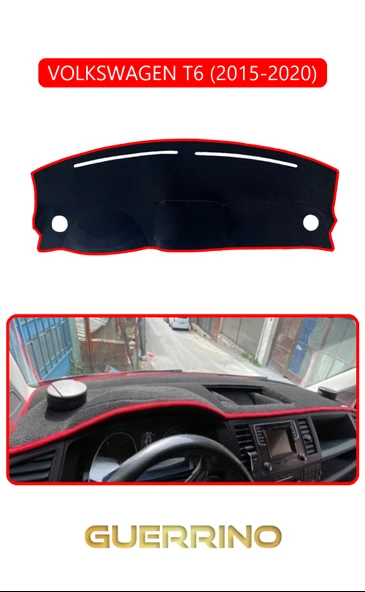 Guerrino  VOLKSWAGEN T6 (2015-2020)TORPİDO KORUMA HALISI KIRMIZI KENAR ürün görseli