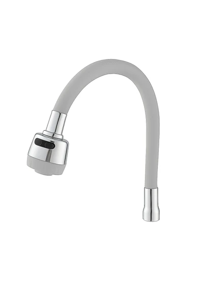 DESIPHON Gri Silikonlu 2 Fonksiyonlu Kubar Musluk Başlığı – 360° Oynar Başlık, Su Tasarruflu Tasarım - 2