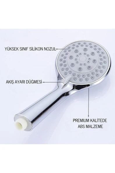 DESIPHON Yüksek Basınçlı Ultra Fonksiyonlu Ultra Lüx Duş başlığı - 3