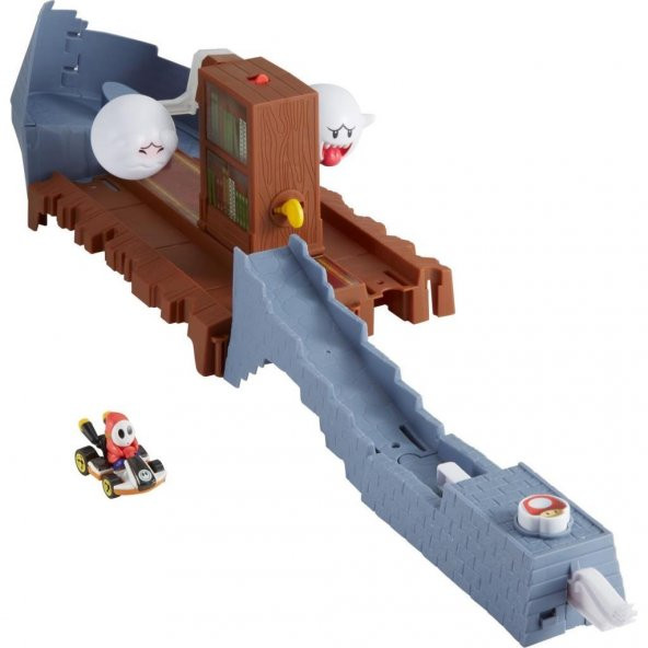 Mattel Hot Wheels Mario Kart Çılgın Yaratıklar Oyun Seti Serisi Boos Spooky Sprint Track GCP26 GNM23