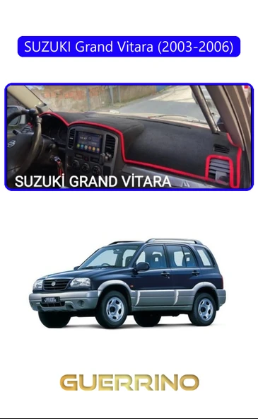 Guerrino  SUZUKI Grand Vitara (2003-2006) TORPİDO KORUMA HALISI MAVİ KENAR ürün görseli