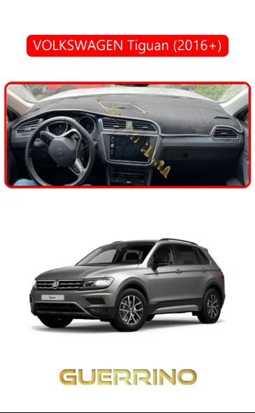 Guerrino  VOLKSWAGEN Tiguan (2016+) ;TORPİDO KORUMA HALISI KIRMIZI KENAR ürün görseli