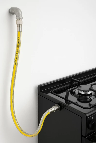 DESIPHON 125 Cm Doğalgaz Flex Bağlantı Hortumu - Gaz Flexi Boru | Ocak, Fırın, Soba Uyumlu - 3