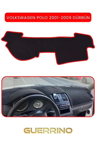 Guerrino  VOLKSWAGEN Polo (2001-2009) DÜRBÜN  TORPİDO KORUMA HALISI KIRMIZI KENAR ürün görseli