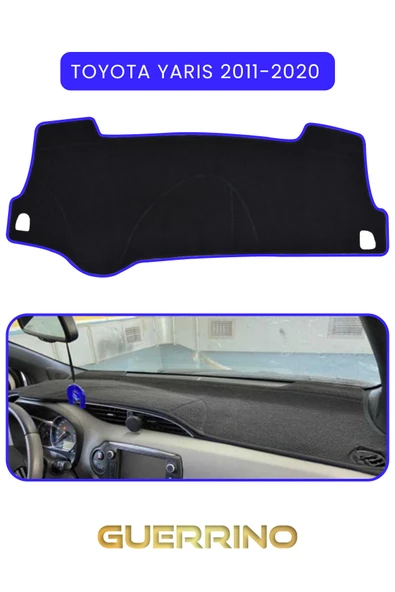 Guerrino  TOYOTA Yaris (2011-2020) TORPİDO KORUMA HALISI MAVİ KENAR ürün görseli