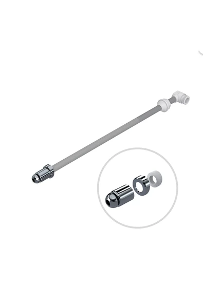 DESIPHON Klozet Taharet Çubuğu Krom Uçlu 34 Cm