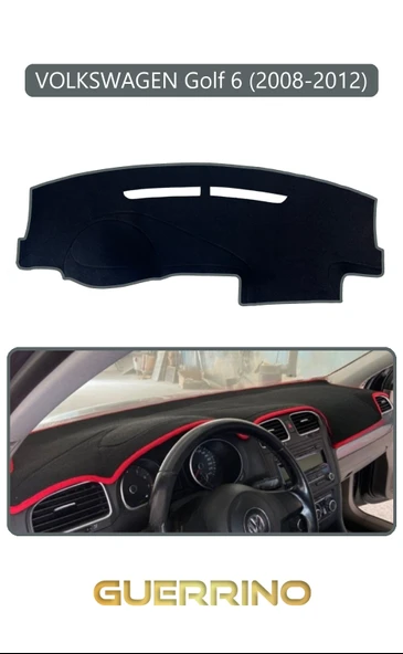 Guerrino  VOLKSWAGEN Golf 6 (2008-2012)TORPİDO KORUMA HALISI GRİ KENAR ürün görseli