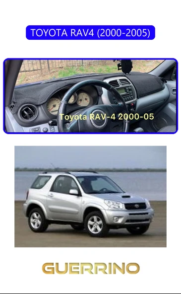 Guerrino  TOYOTA RAV4 (2000-2005)TORPİDO KORUMA HALISI MAVİ KENAR ürün görseli