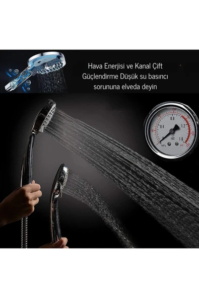 DESIPHON Yüksek Basınçlı Ultra Fonksiyonlu Ultra Lüx Duş başlığı - 7