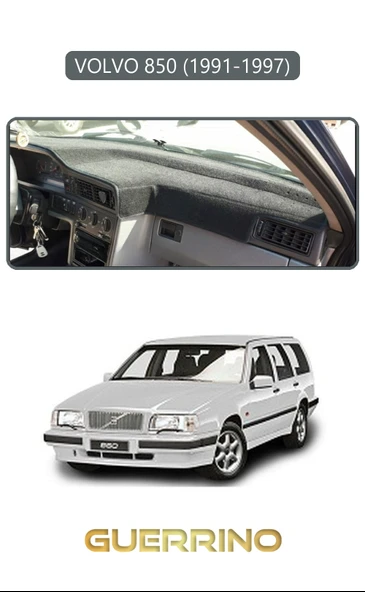 Guerrino  VOLVO 850 (1991-1997)TORPİDO KORUMA HALISI GRİ KENAR ürün görseli