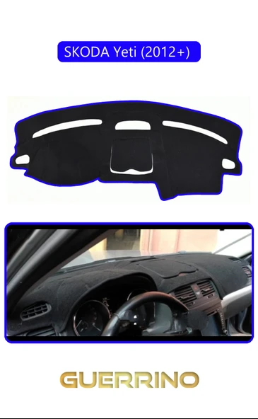 Guerrino  SKODA Yeti (2012+) TORPİDO KORUMA HALISI MAVİ KENAR ürün görseli