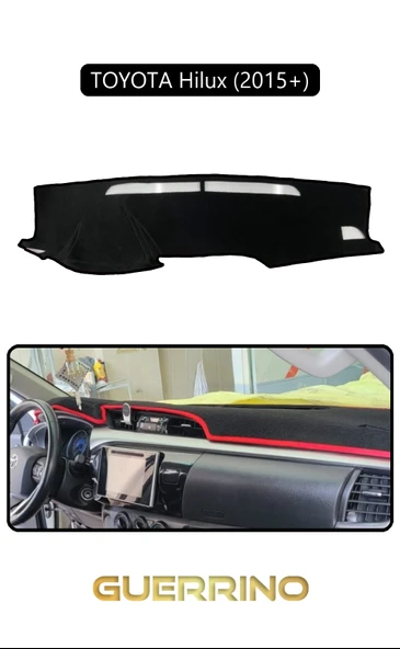 Guerrino  TOYOTA Hilux (2015+)TORPİDO KORUMA HALISI SİYAH KENAR ürün görseli