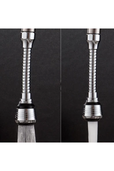 DESIPHON Turbo Flex Esnek Musluk Başlığı 2 Kademeli Ayarlı 360° Dönebilen Su Tasarruflu Başlık - 5