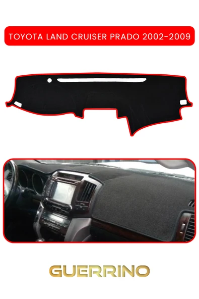 Guerrino  TOYOTA LAND CRUISER PRADO 2002-2009TORPİDO KORUMA HALISI KIRMIZI KENAR ürün görseli