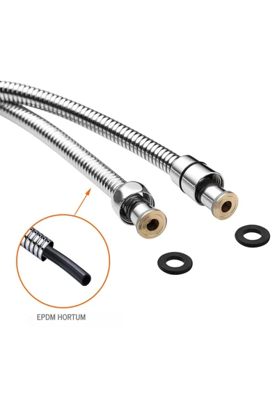 DESIPHON Paslanmaz Kopmaz Patlamaz Kaliteli Çelik Duş Hortumu Tüm Duş Setleri Ile Uyumlu - 200cm - 7