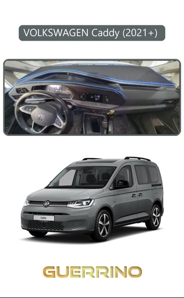 Guerrino  VOLKSWAGEN Caddy (2021+) TORPİDO KORUMA HALISI GRİ KENAR ürün görseli