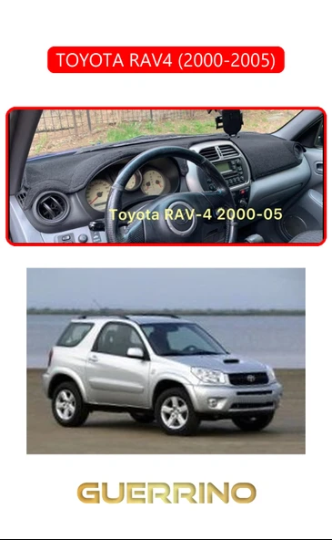 Guerrino  TOYOTA RAV4 (2000-2005)TORPİDO KORUMA HALISI KIRMIZI KENAR ürün görseli