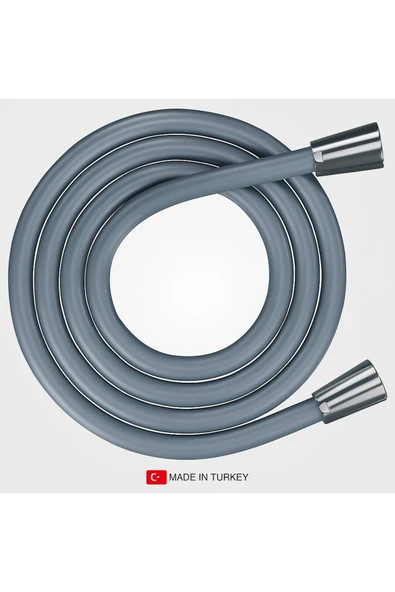 DESIPHON Dayanıklı Gri Silikon Duş Hortumu – Kırılma Karşıtı, Esnek, Sızdırmaz ve Uzun Ömürlü - 6