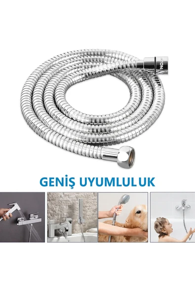 DESIPHON 200 cm Paslanmaz Çelik Duş Hortumu – Esnek Yapı, Yüksek Basınç Dayanımı, Uzun Ömürlü Kullanım - 5