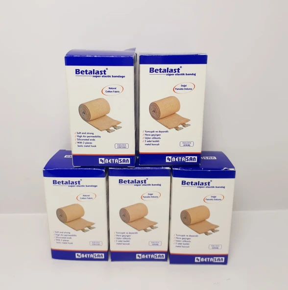 BETALAST Elastik Bandaj Ten Rengi 8cm X 3,5 m 5 ADET - 2