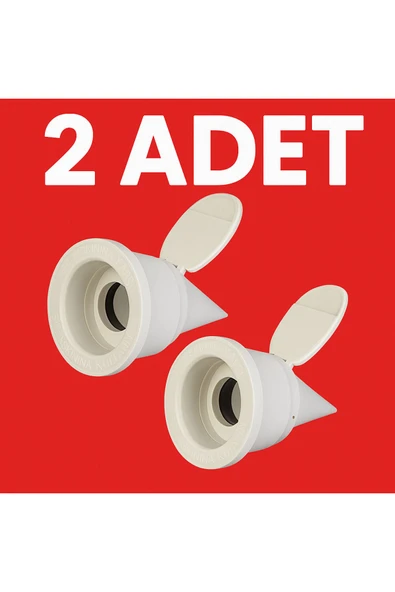 DESIPHON 2 Adet Koku Önleyici Çekvalfli Adaptör Conta50 Tüm Lavabolar