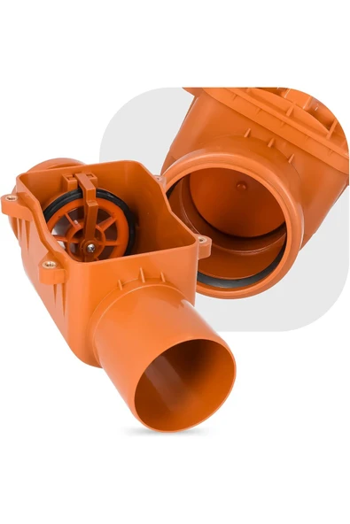 DESIPHON 125 mm PVC Atık Su Gider Çekvalfi Geri Akış ve Koku Önleyici Kilitli Valf Sistemi - 7