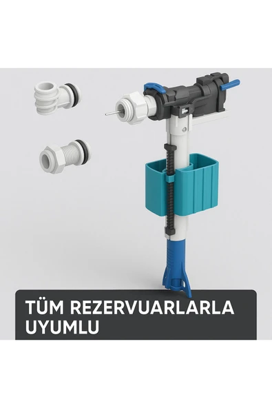 DESIPHON Tüm Rezervuarlarla Uyumlu 1/2 ve 3/8 Girişli Sessiz Dolum Şamandırası Seti Evrensel Uyumlu