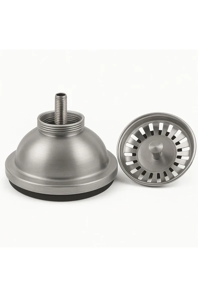 DESIPHON TASLI Çöpmak Evye Sifonu Gri Renk, Koku Önleyici, Temizlenebilir ve Şık Lavabo Altı Kovası - 3