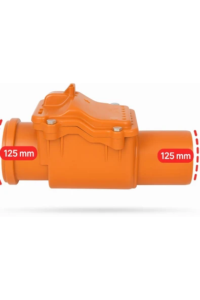 DESIPHON 125 mm PVC Atık Su Gider Çekvalfi Geri Akış ve Koku Önleyici Kilitli Valf Sistemi - 3