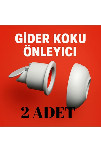 DESIPHON 2 ADET Koku Yok! Çekvalfli Adaptör Conta Lavabo Gideri Koku Önleyici