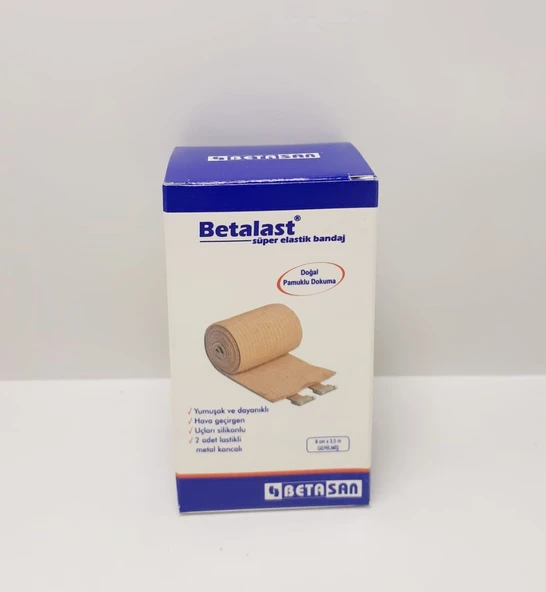 BETALAST Elastik Bandaj Ten Rengi 8cm X 3,5 m 5 ADET - 3