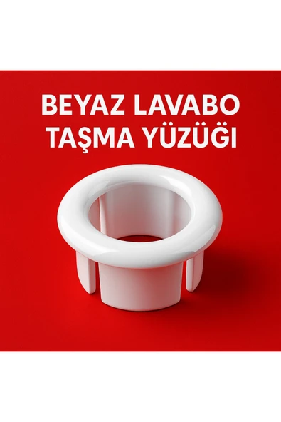 DESIPHON 2 Adet Beyaz Lavabo Taşma Yüzüğü Evye Taşma Deliği Kapağı Plastik Gider Aksesuarı Uyumlu - 6