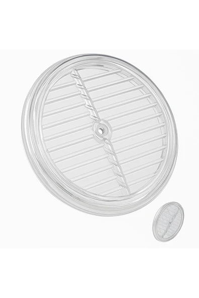 DESIPHON Şeffaf Cam Menfez Kapağı 18 cm Doğalgaz Uyumlu, Estetik ve Hava Geçirgen Tasarım - 2
