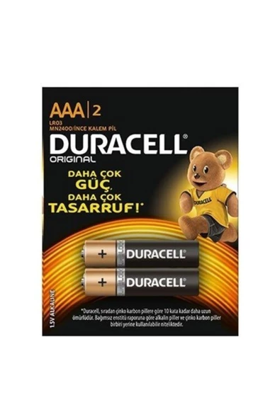 DURACELL ALKALİN İNCE KALEM PİL 1.5V 10LU LR03MN2400